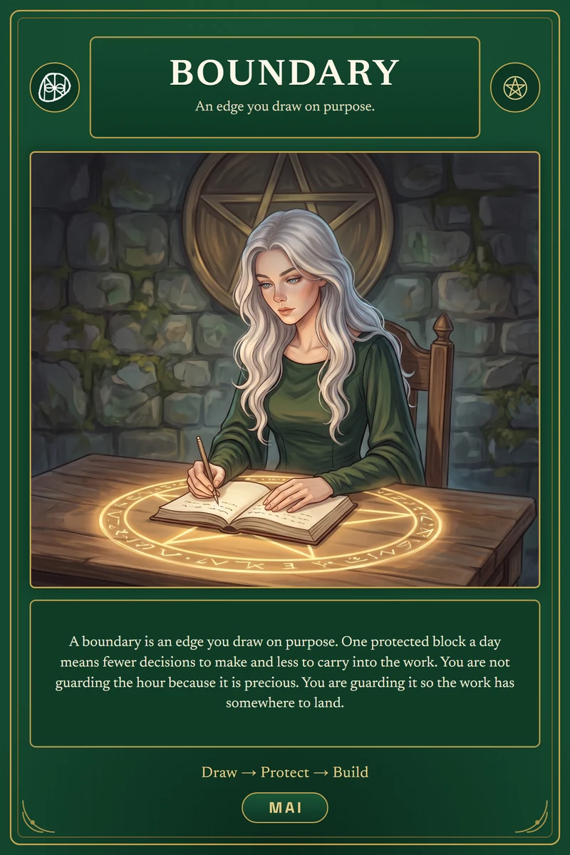 Oracle card: Boundary