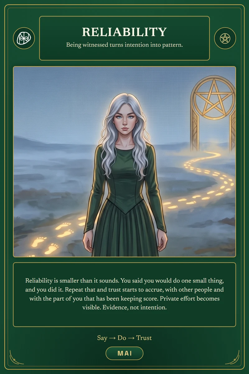 Oracle card: Reliability